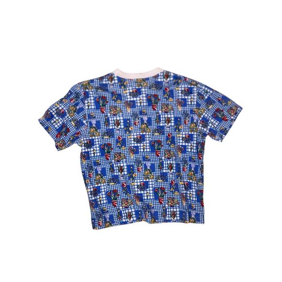 Vintage Cottagecore Picnic Floral Buttoned Blouse Women’s Large Petite Coquette - Picture 3 of 5